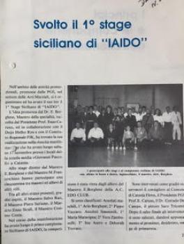 il primo stage di Iaido a Catania